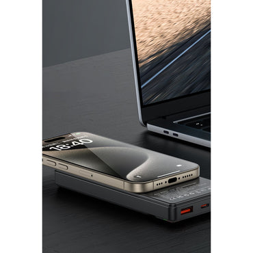 Yesido YP57 10.000 mAh Led Şarj Göstergeli 22.5W USB3.0 ve 20W Type-C Çıkışlı 15W Kablosuz Şarjlı PD Hızlı Şarj Magsafe Powerbank