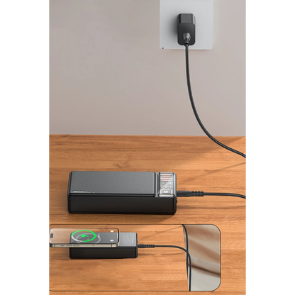 Yesido YP58 20.000 mAh Led Şarj Göstergeli 22.5W USB3.0 ve 20W Type-C Çıkışlı 15W Kablosuz Şarjlı PD Hızlı Şarj Magsafe Powerbank - Siyah