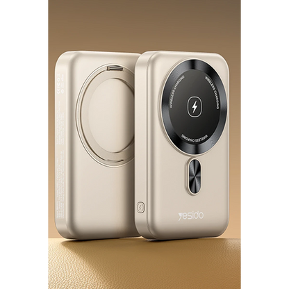 Yesido YP60 10.000 mAh 20W Type-C 18W USB ve 15W Kablosuz Şarj Çıkışlı PD Magsafe Powerbank - Gold