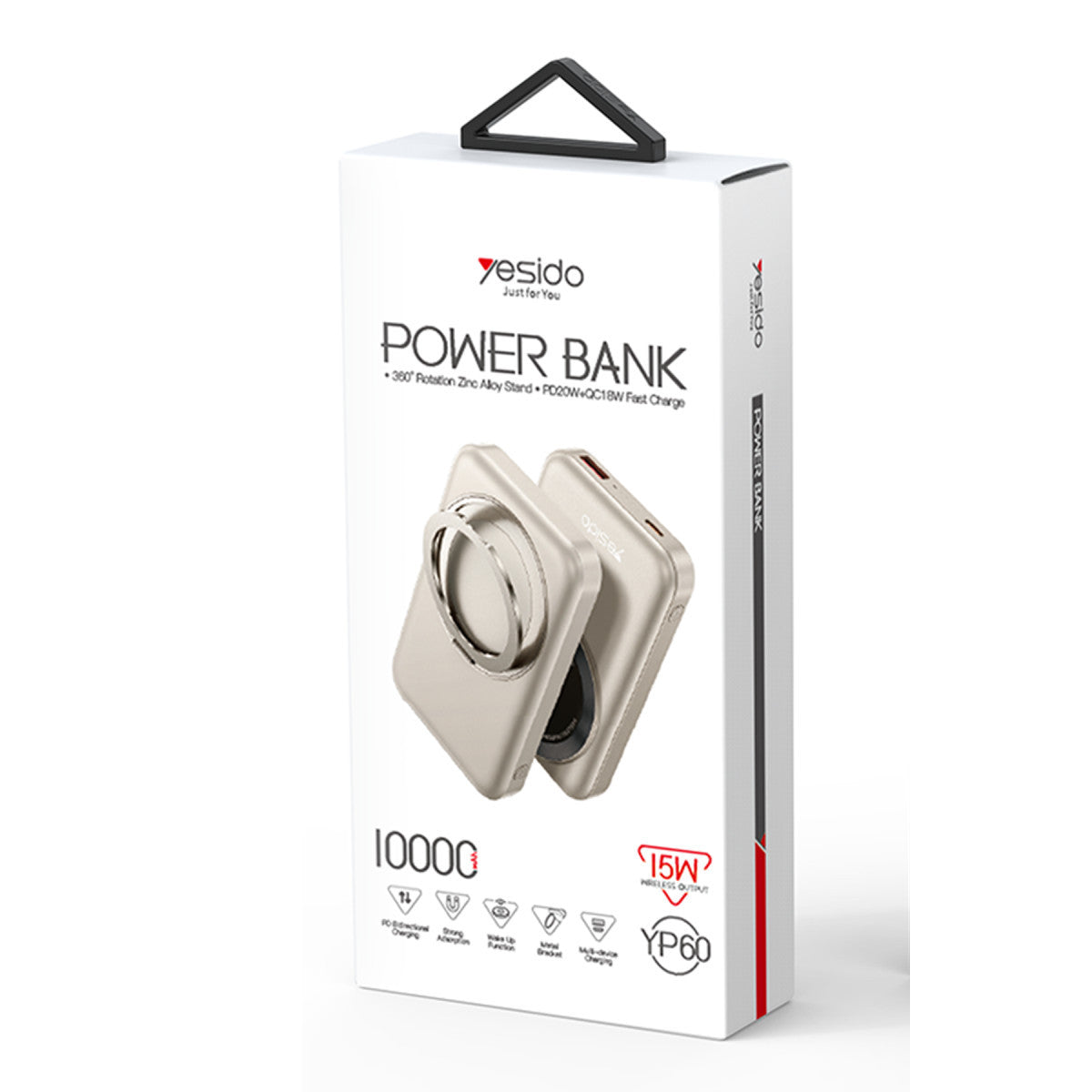 Yesido YP60 10.000 mAh 20W Type-C 18W USB ve 15W Kablosuz Şarj Çıkışlı PD Magsafe Powerbank