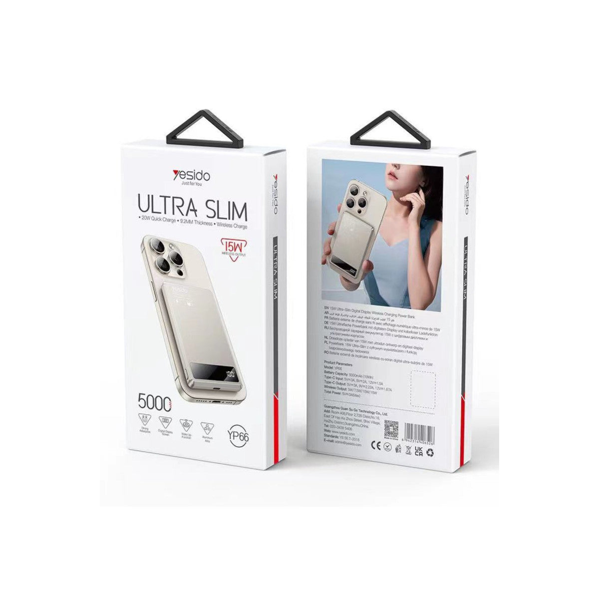 Yesido YP66 5.000 mAh Led Şarj Göstergeli 20W Type-C Çıkışlı ve 15W Kablosuz Şarjlı PD Hızlı Şarj Magsafe Powerbank