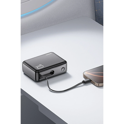 Yesido YP70 Dijital Göstergeli 10.000 mAh 3in1 22.5W PD Hızlı Şarj Powerbank - Siyah
