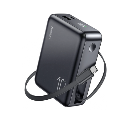 Yesido YP70 Dijital Göstergeli 10.000 mAh 3in1 22.5W PD Hızlı Şarj Powerbank - Siyah