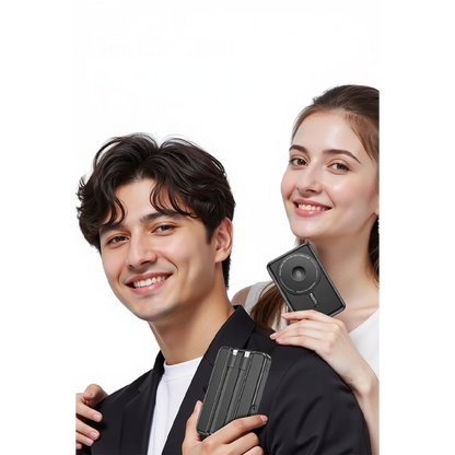Yesido YP72 Dijital Göstergeli 10.000 mAh Akıllı Saat Şarj Edebilen Kablosuz Magsafe Powerbank - Siyah