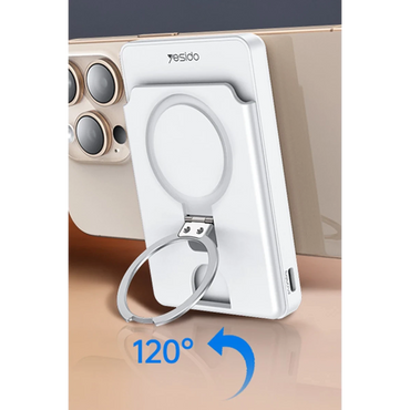 Yesido YP73 Apple Beni Bul Özellikli 5.000 mAh Kablosuz Magsafe Powerbank - Siyah