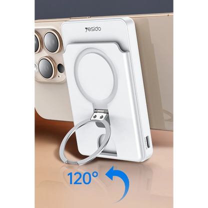 Yesido YP73 Apple Beni Bul Özellikli 5.000 mAh Kablosuz Magsafe Powerbank - Siyah