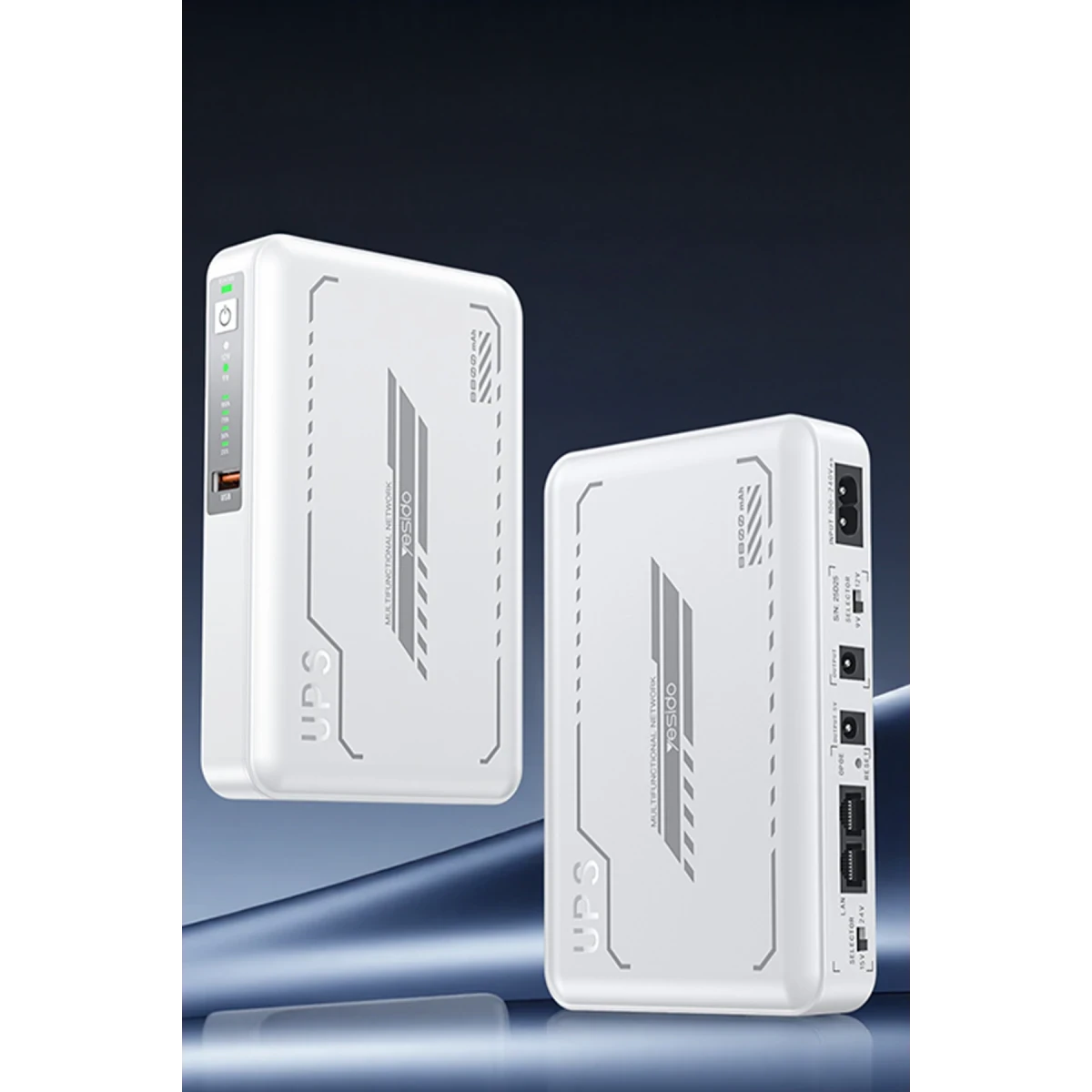 Yesido YP74E 8800 mAh Bataryalı Mini DC Kesintisiz Güç Kaynağı - Beyaz