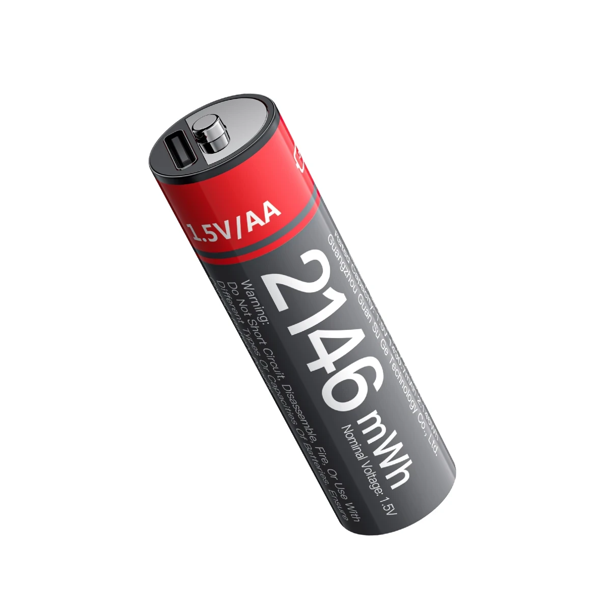 Yesido YP88 4 Adet Şarj Edilebilir Yüksek Verimli 1430 mAh 1.5V AA Pil - Siyah