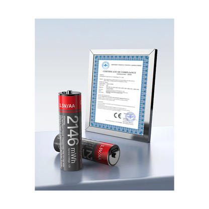 Yesido YP88 4 Adet Şarj Edilebilir Yüksek Verimli 1430 mAh 1.5V AA Pil - Siyah