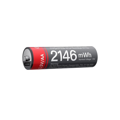 Yesido YP88 4 Adet Şarj Edilebilir Yüksek Verimli 1430 mAh 1.5V AA Pil - Siyah