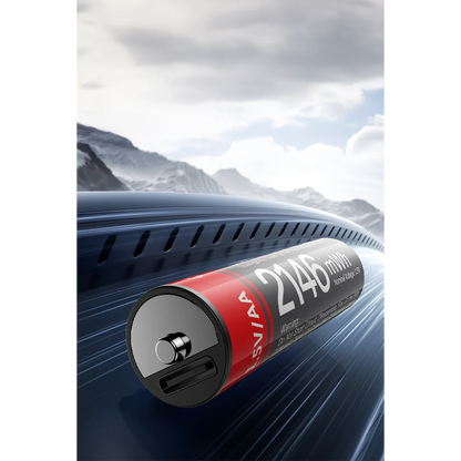 Yesido YP88 4 Adet Şarj Edilebilir Yüksek Verimli 1430 mAh 1.5V AA Pil - Siyah