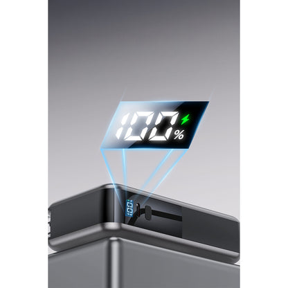 Yesido YP90E Dijital Göstergeli 10.000 mAh 22.5W PD Hızlı Şarj Destekli Makaralı Type C ve Lightning Kablolu 5in1 Powerbank