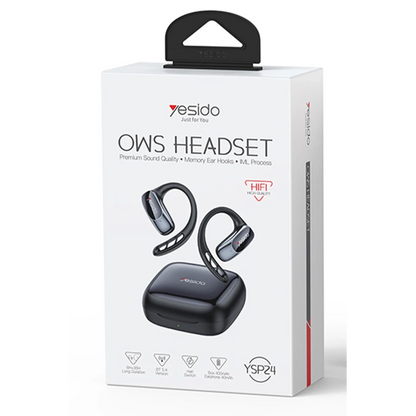 Yesido YSP24 BT 5.4 Kablosuz OWS Kulaklık - Siyah
