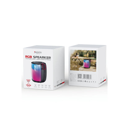 Yesido YSW20 10W Dahili Hoparlörlü 2500 mAh Bataryalı BT 5.3 RGB Kablosuz Mini Hoparlör