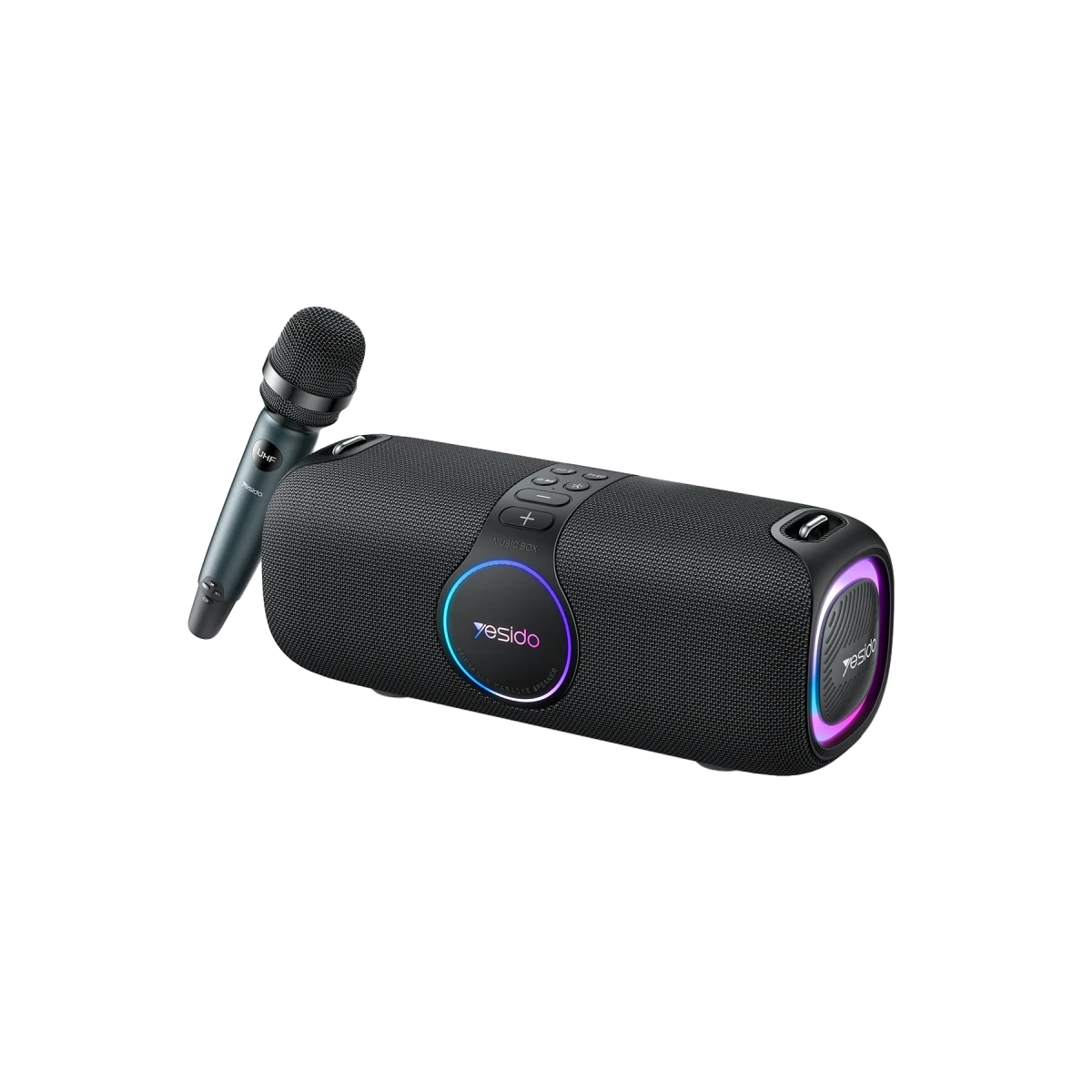Yesido YSW21 2 Adet 40W ve 2 Adet 20W Dahili Hoparlörlü Harici Mikrofonlu BT 5.0 RGB Kablosuz Hoparlör - Siyah
