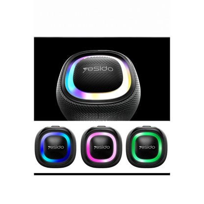 Yesido YSW21 2 Adet 40W ve 2 Adet 20W Dahili Hoparlörlü Harici Mikrofonlu BT 5.0 RGB Kablosuz Hoparlör - Siyah