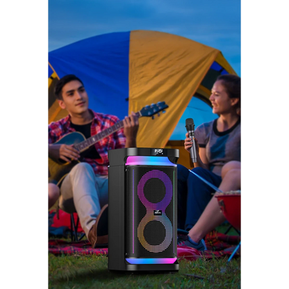 Yesido YSW29 2 Adet 20W Dahili Hoparlörlü 4400 mAh Bataryalı BT 5.0 RGB Kablosuz Hoparlör - Siyah