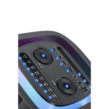 Yesido YSW29 2 Adet 20W Dahili Hoparlörlü 4400 mAh Bataryalı BT 5.0 RGB Kablosuz Hoparlör