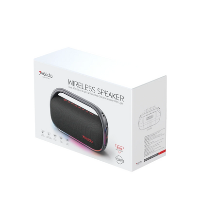 Yesido YSW31 2 Adet 40W Dahili Hoparlörlü BT 5.0 RGB Kablosuz Hoparlör - Siyah