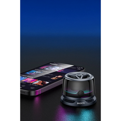 Yesido YSW32 BT 5.3 RGB Manyetik Özellikli Mini Kablosuz Hoparlör - Siyah