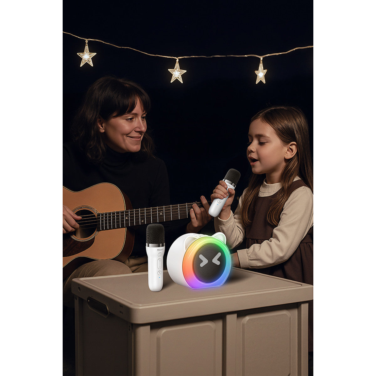 Yesido YSW36 2 Adet Karaoke Mikrofonlu BT 5.3 RGB Kablosuz Hoparlör