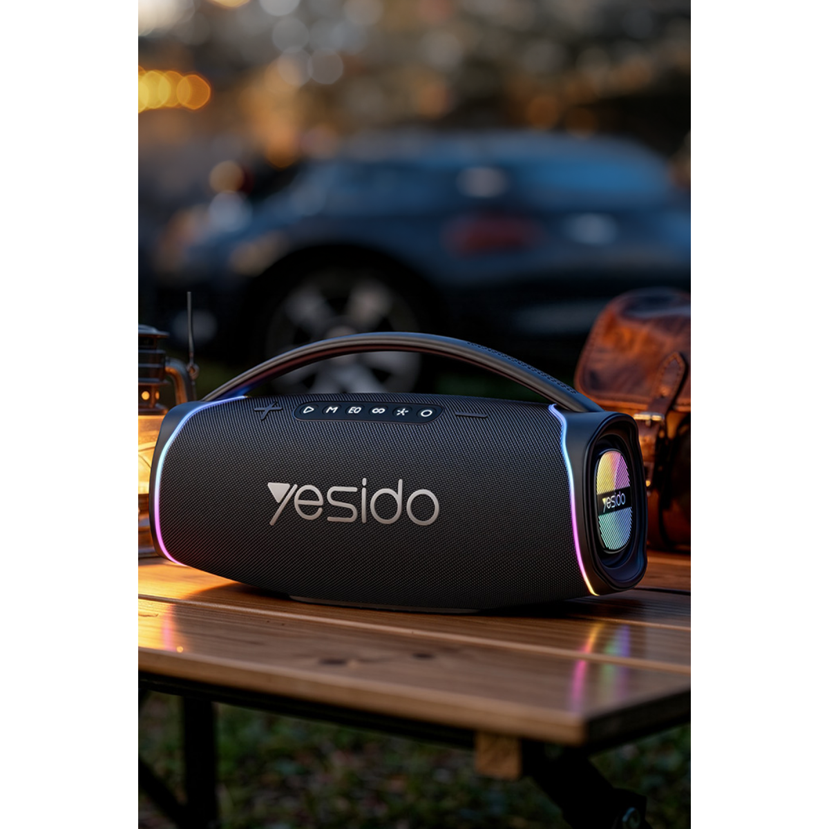 Yesido YSW46 220W RGB Işıklı Karaoke Mikrofonlu Bluetooth Kablosuz Hoparlör