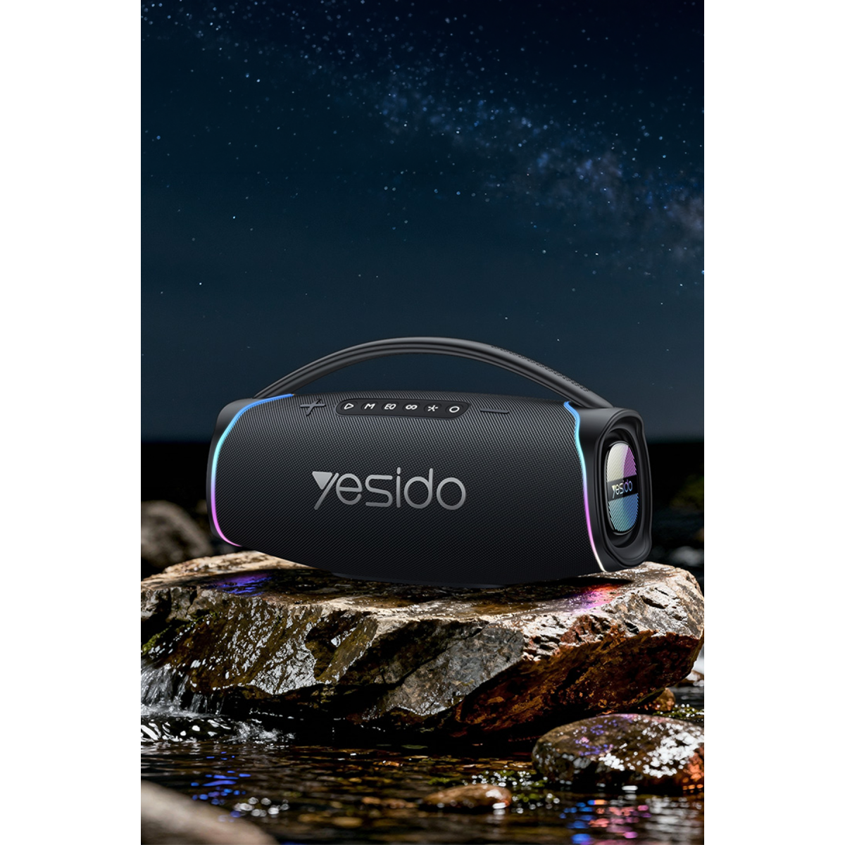 Yesido YSW46 220W RGB Işıklı Karaoke Mikrofonlu Bluetooth Kablosuz Hoparlör