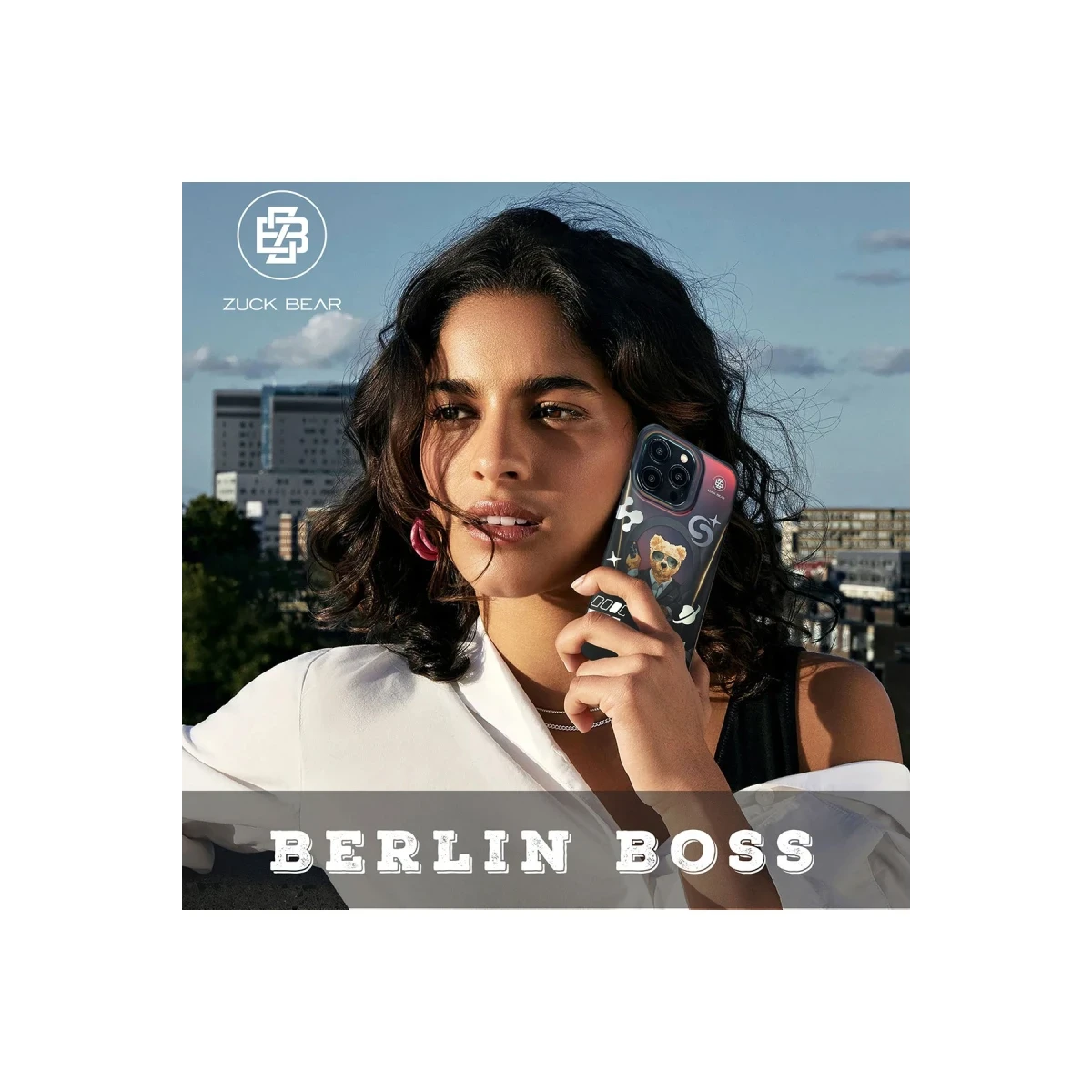 ZuckBear Apple iPhone 15 Pro Berlin Boss Magsafe Kapak - Zwei Charm