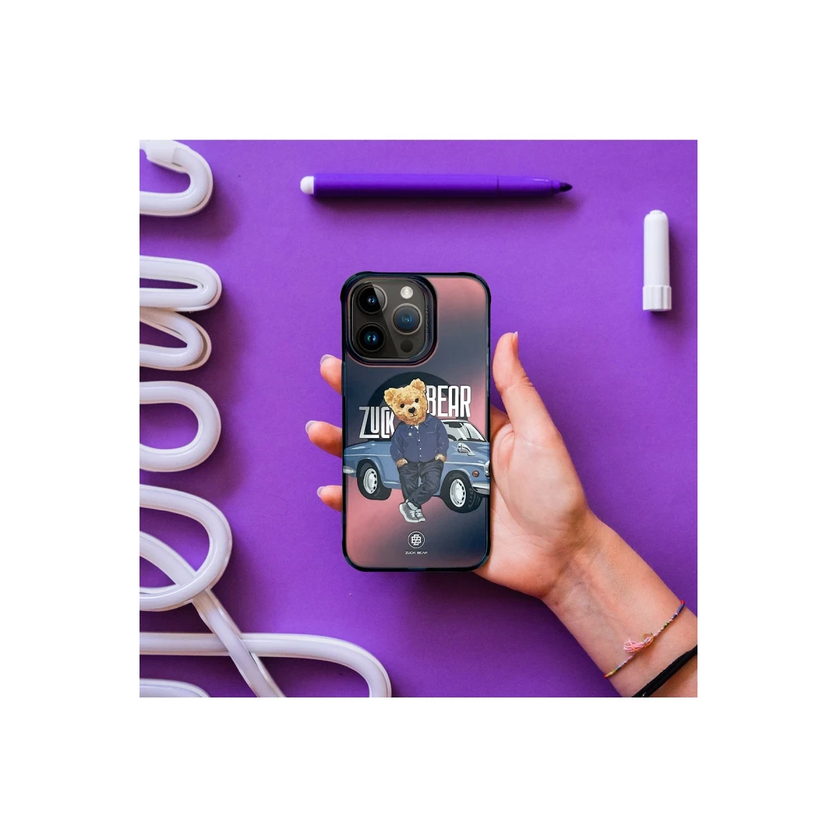 ZuckBear Apple iPhone 15 Pro California Cool Magsafe Kapak - Jeans