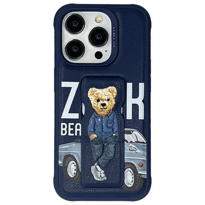 ZuckBear Apple iPhone 15 Pro Claude Standlı Kapak - Lacivert