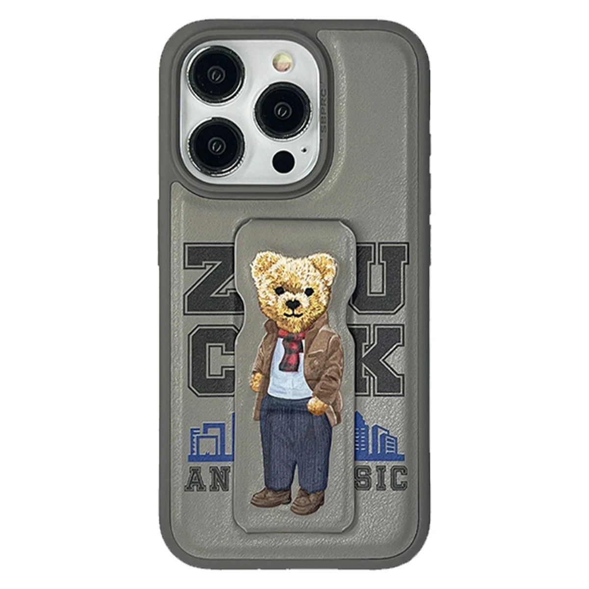 ZuckBear Apple iPhone 15 Pro Claude Standlı Kapak - Titan Gri