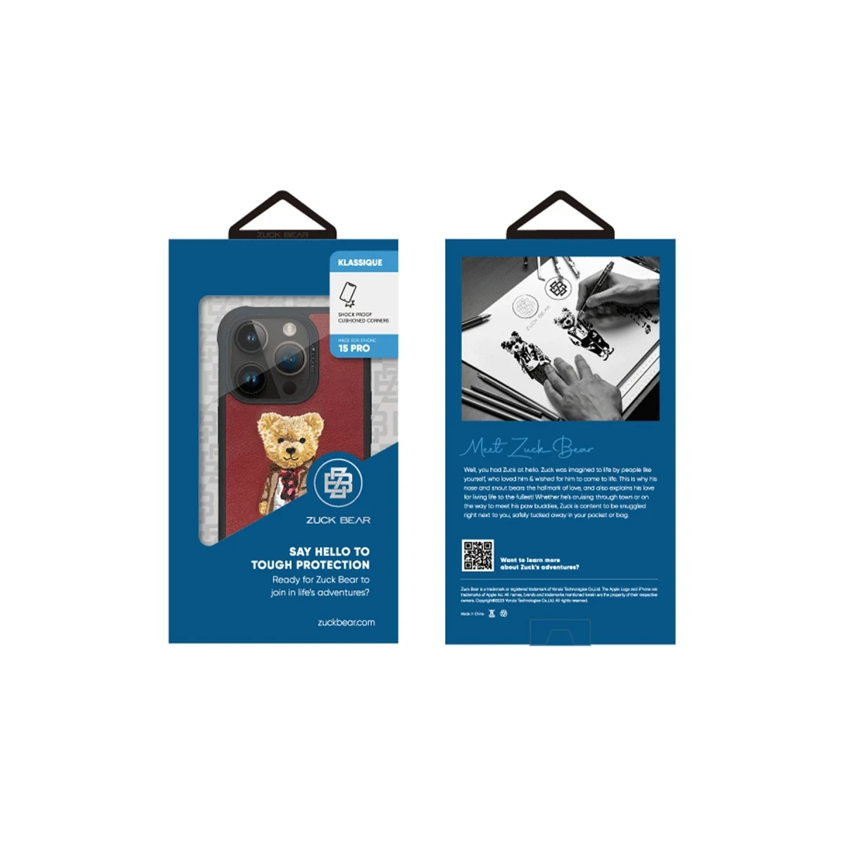 ZuckBear Apple iPhone 15 Pro London Classic Kapak - Chelsea Swish