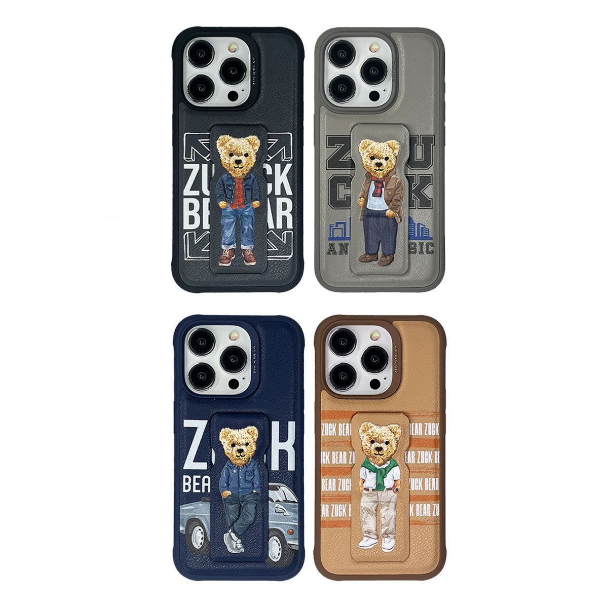 ZuckBear Apple iPhone 15 Pro Max Claude Standlı Kapak