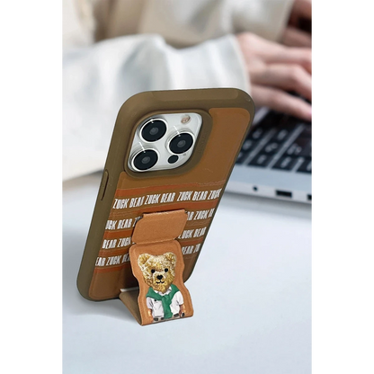 ZuckBear Apple iPhone 15 Pro Max Claude Standlı Kapak - Lacivert