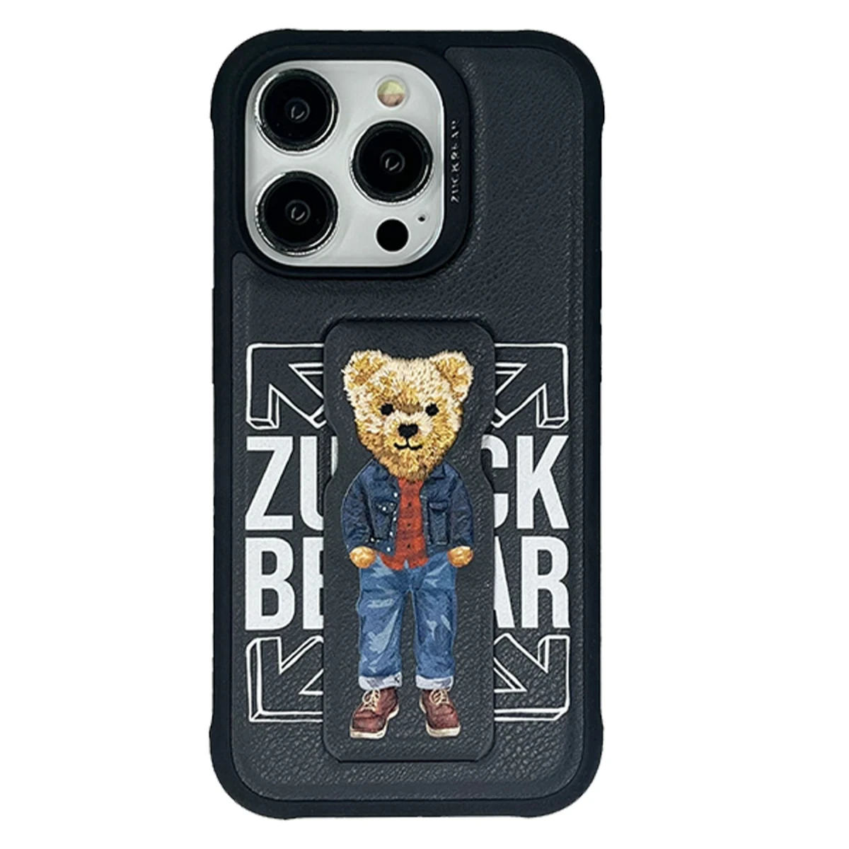 ZuckBear Apple iPhone 15 Pro Max Claude Standlı Kapak - Siyah