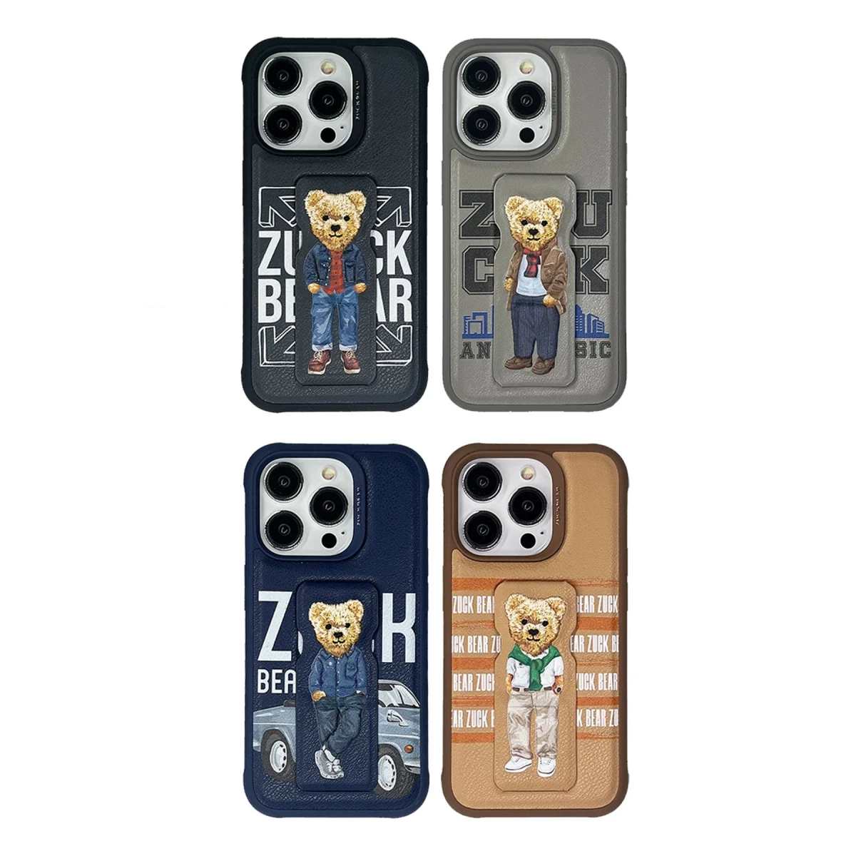 ZuckBear Apple iPhone 15 Pro Max Claude Standlı Kapak - Siyah