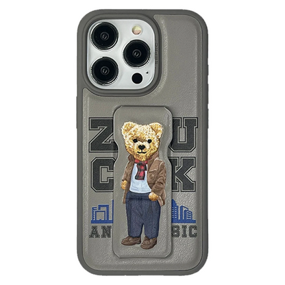 ZuckBear Apple iPhone 15 Pro Max Claude Standlı Kapak - Titan Gri