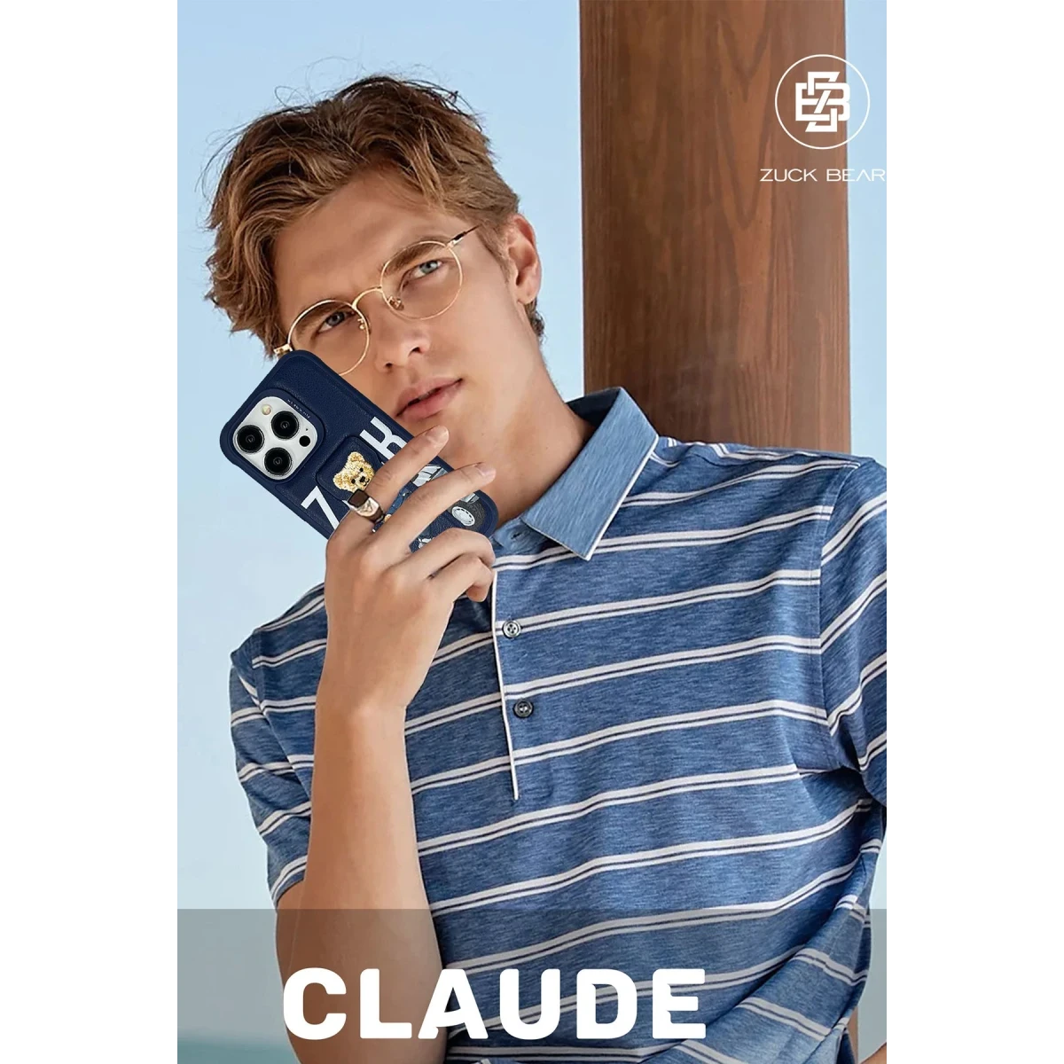 ZuckBear Apple iPhone 15 Pro Max Claude Standlı Kapak - Titan Gri