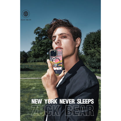ZuckBear Apple iPhone 15 Pro Max New York Never Sleeps Magsafe Kapak