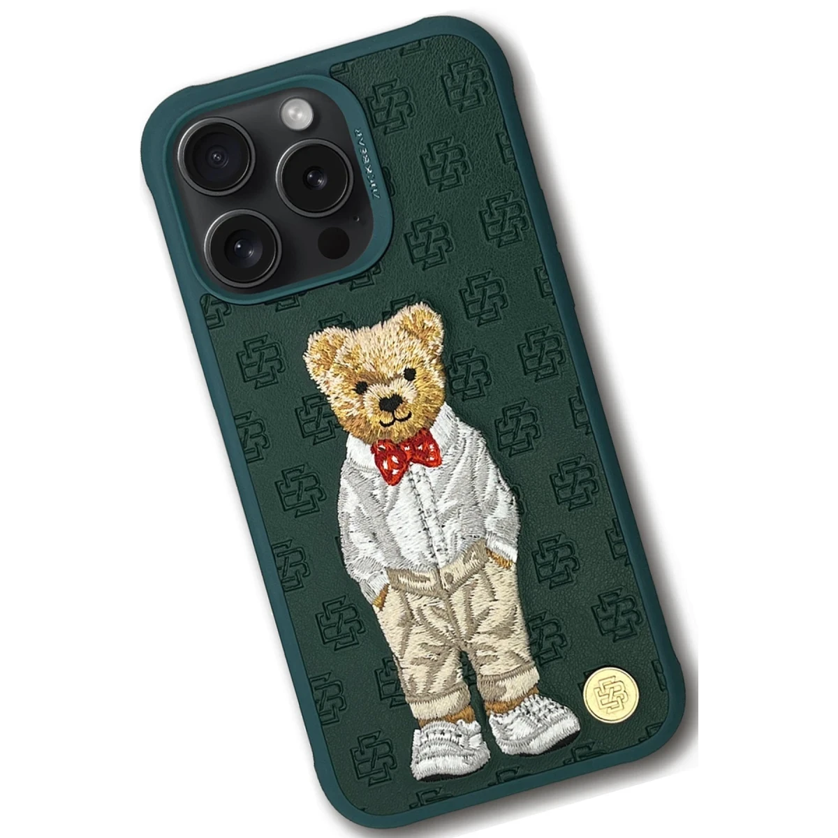 ZuckBear Apple iPhone 15 Pro Paris Gentleman Kapak - Bow Tie
