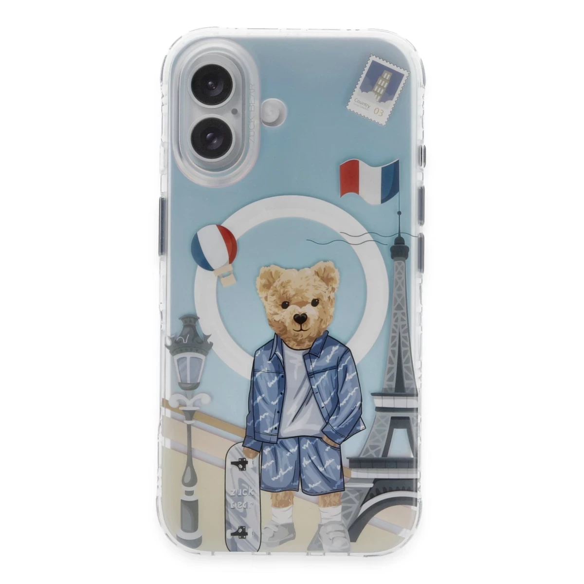 ZuckBear Apple iPhone 16 Darnell Frosted Laser Magsafe Kapak - Paris