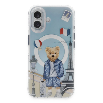 ZuckBear Apple iPhone 16 Darnell Frosted Laser Magsafe Kapak - Paris