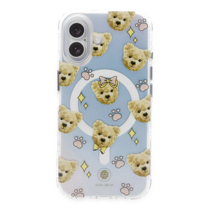 ZuckBear Apple iPhone 16 Darnell Frosted Laser Magsafe Kapak - Şeffaf