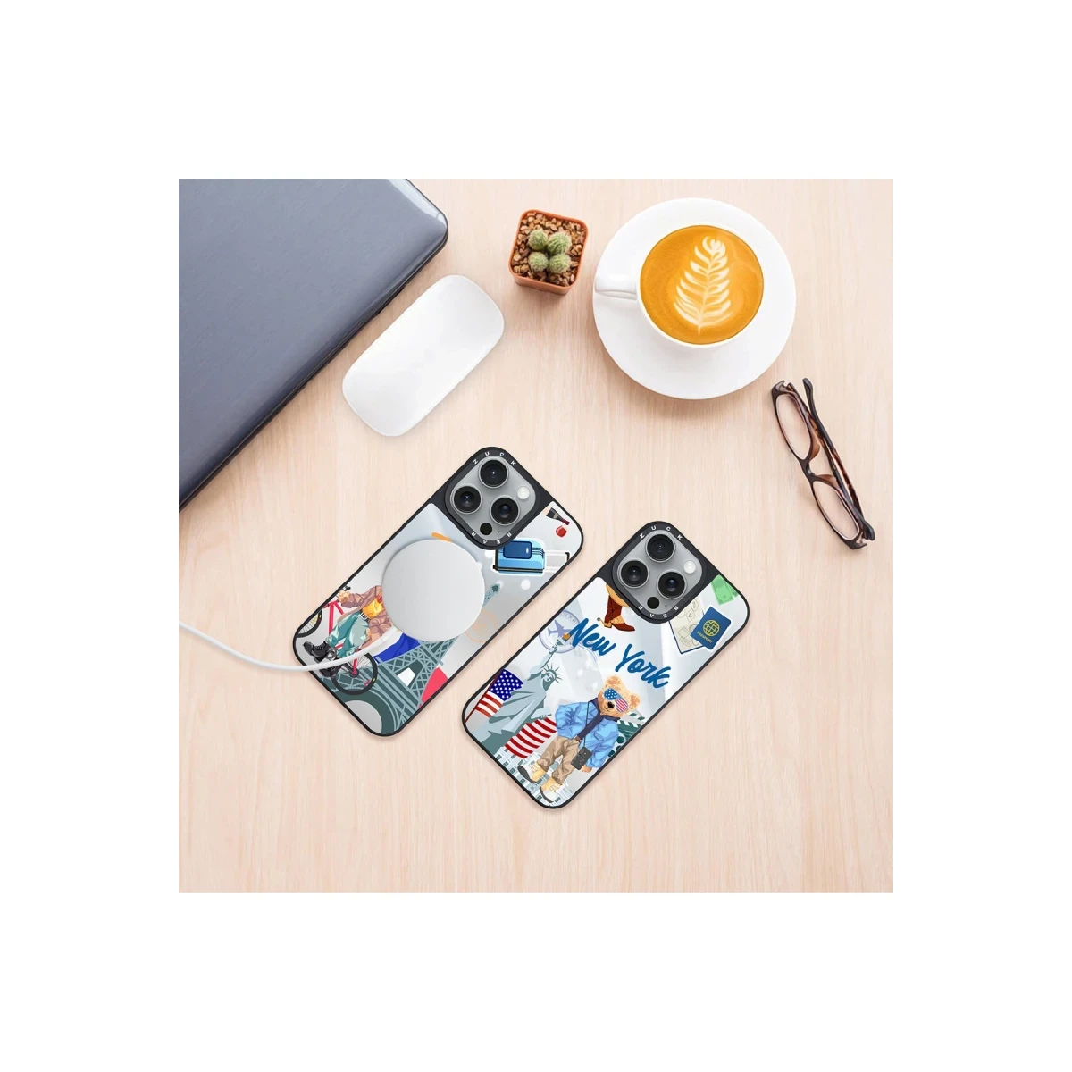 ZuckBear Apple iPhone 16 Pro Benard Mirror Magsafe Kapak - New York