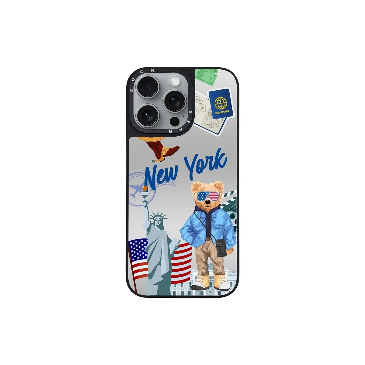 ZuckBear Apple iPhone 16 Pro Benard Mirror Magsafe Kapak - New York