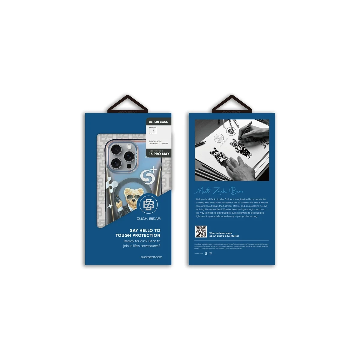 ZuckBear Apple iPhone 16 Pro Berlin Boss Magsafe Kapak - Zwei Charm