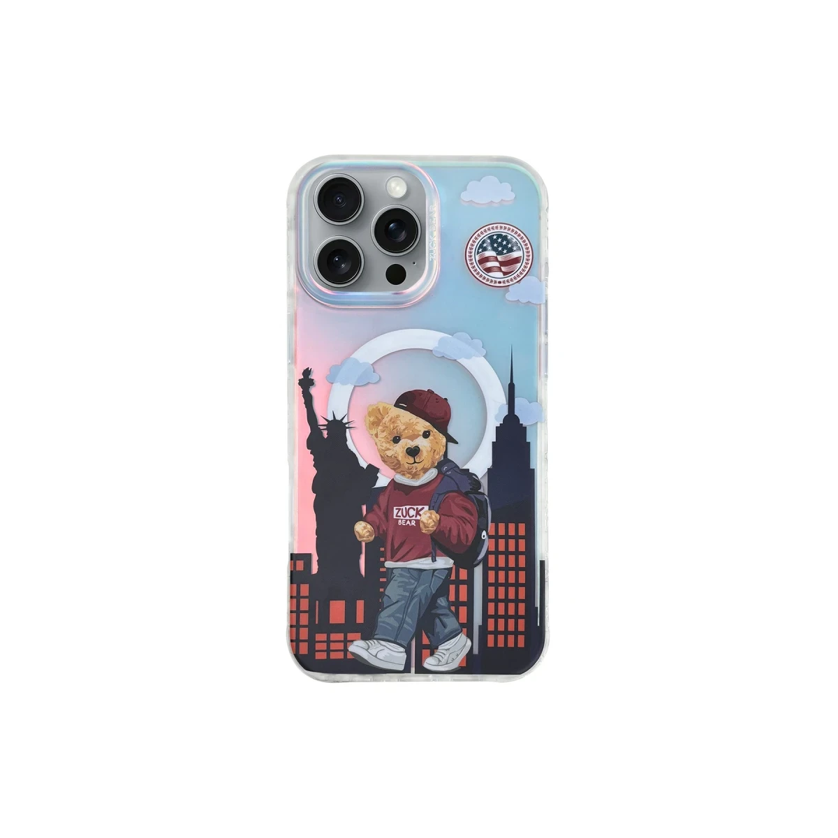 ZuckBear Apple iPhone 16 Pro Darnell Frosted Laser Magsafe Kapak - New York